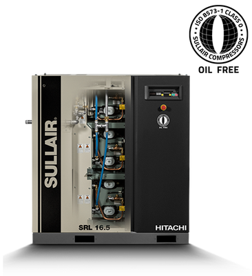 Sullair SRL scroll compressor with a cutaway view of its internal components