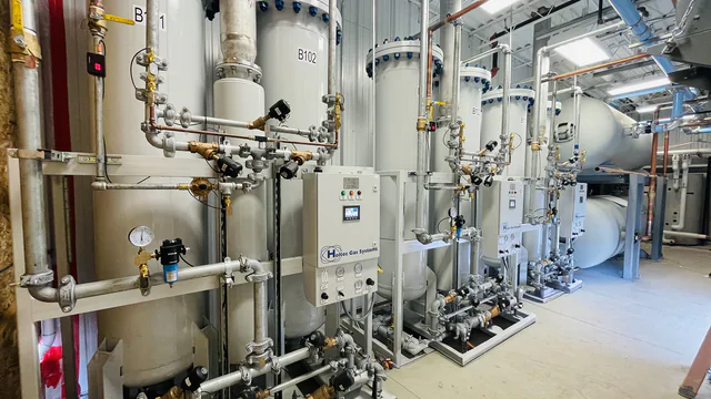 Nitrogen generation equipment installed in an industrial process area