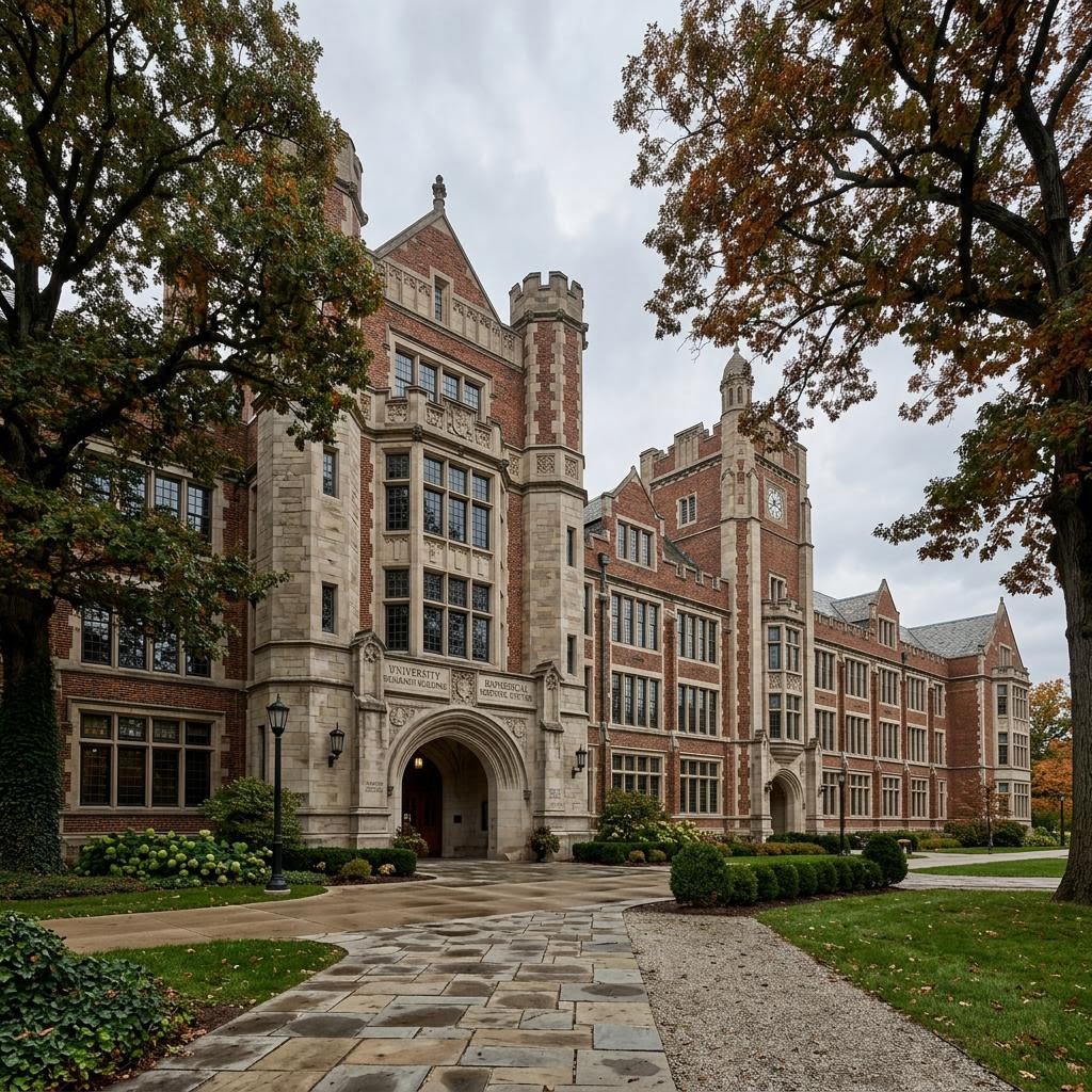 University research building exterior