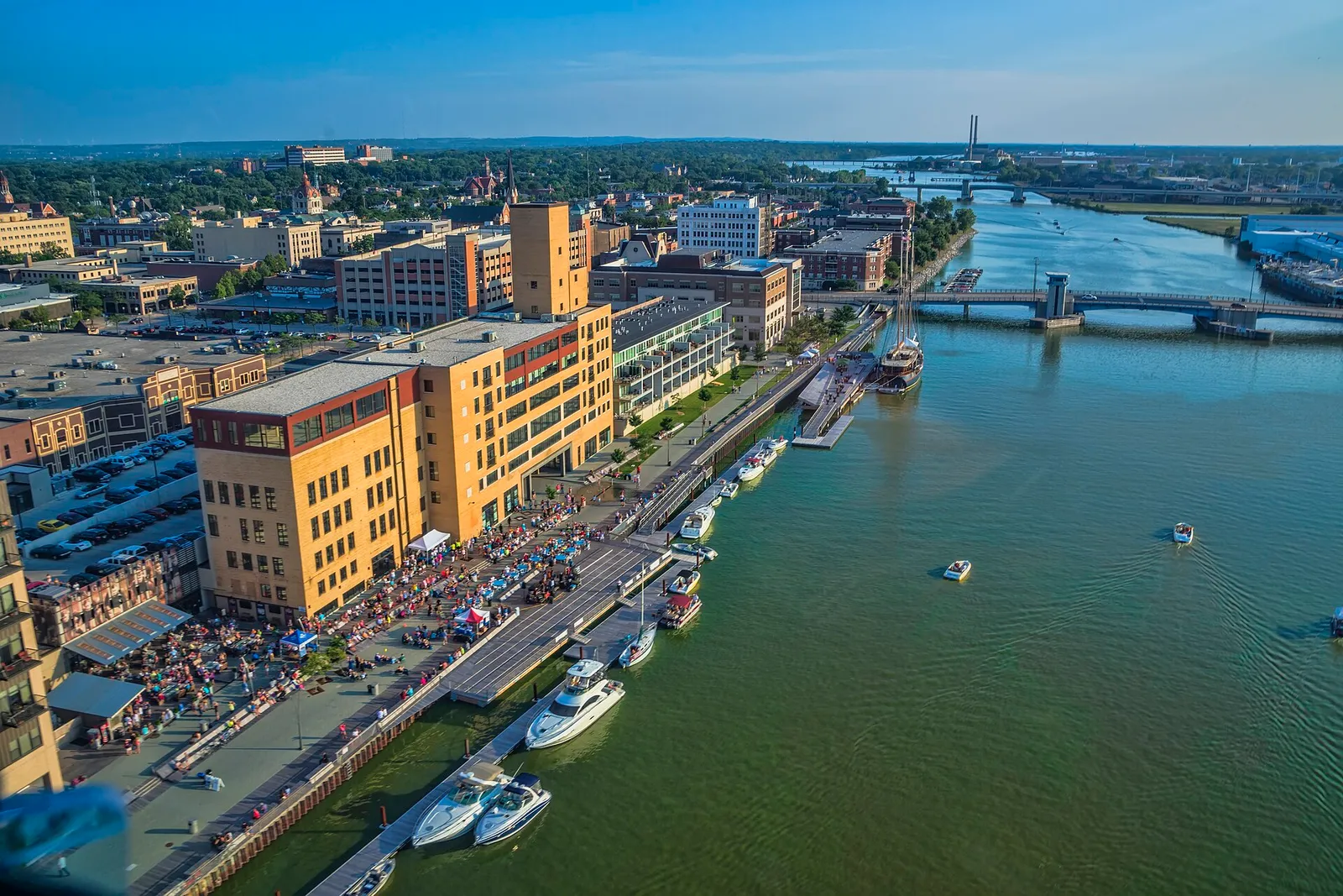 Fox River and CityDeck in downtown Green Bay
