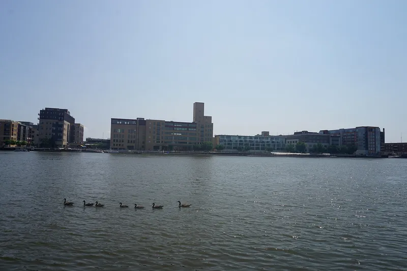 Green Bay skyline across the Fox River