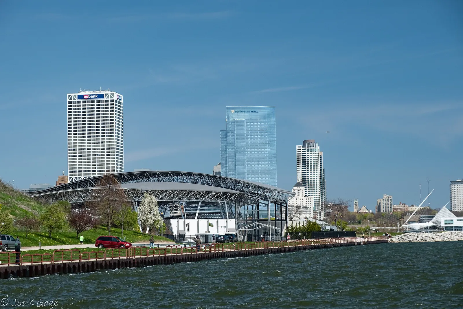 Milwaukee lakefront and downtown buildings