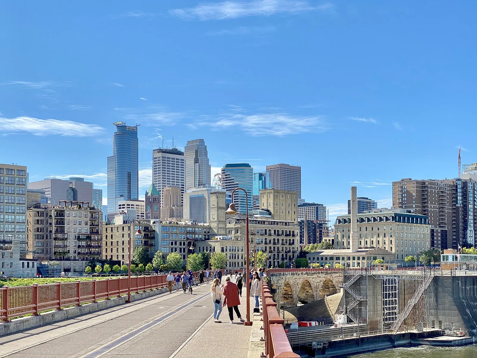 Minneapolis skyline from the Stone Arch Bridge
