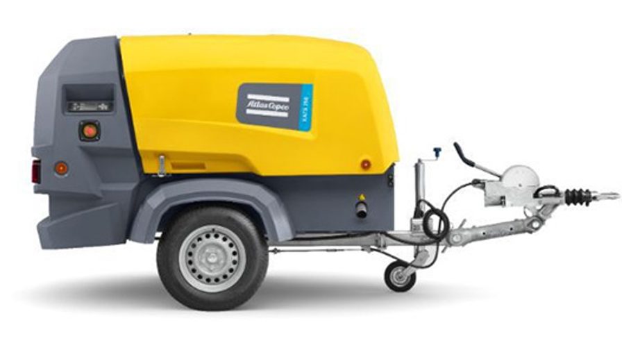 Atlas Copco XATS 250 towable diesel air compressor
